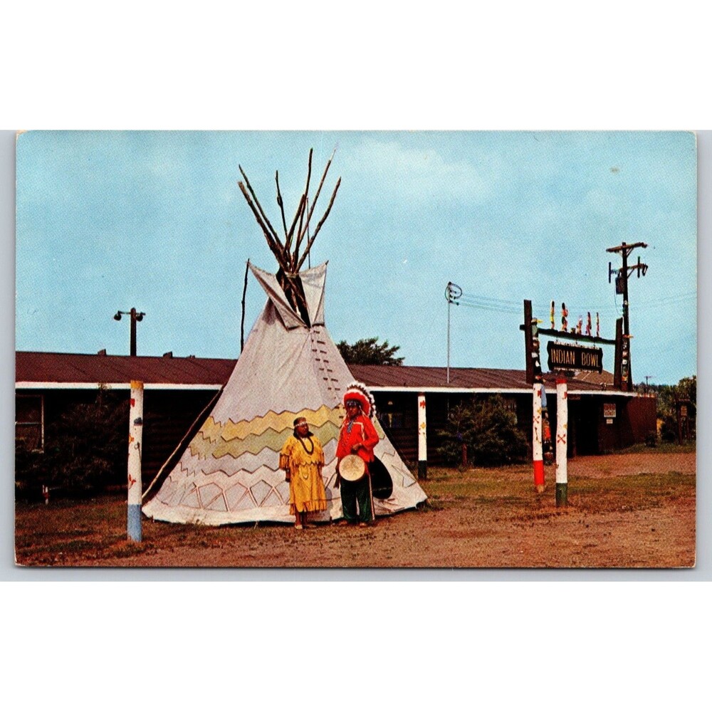 Postcard Chippewa Indian Reservation Native American Costumes Indians c1960s VTG